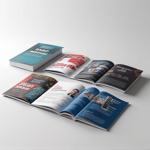 A collection of professionally designed print brochures.